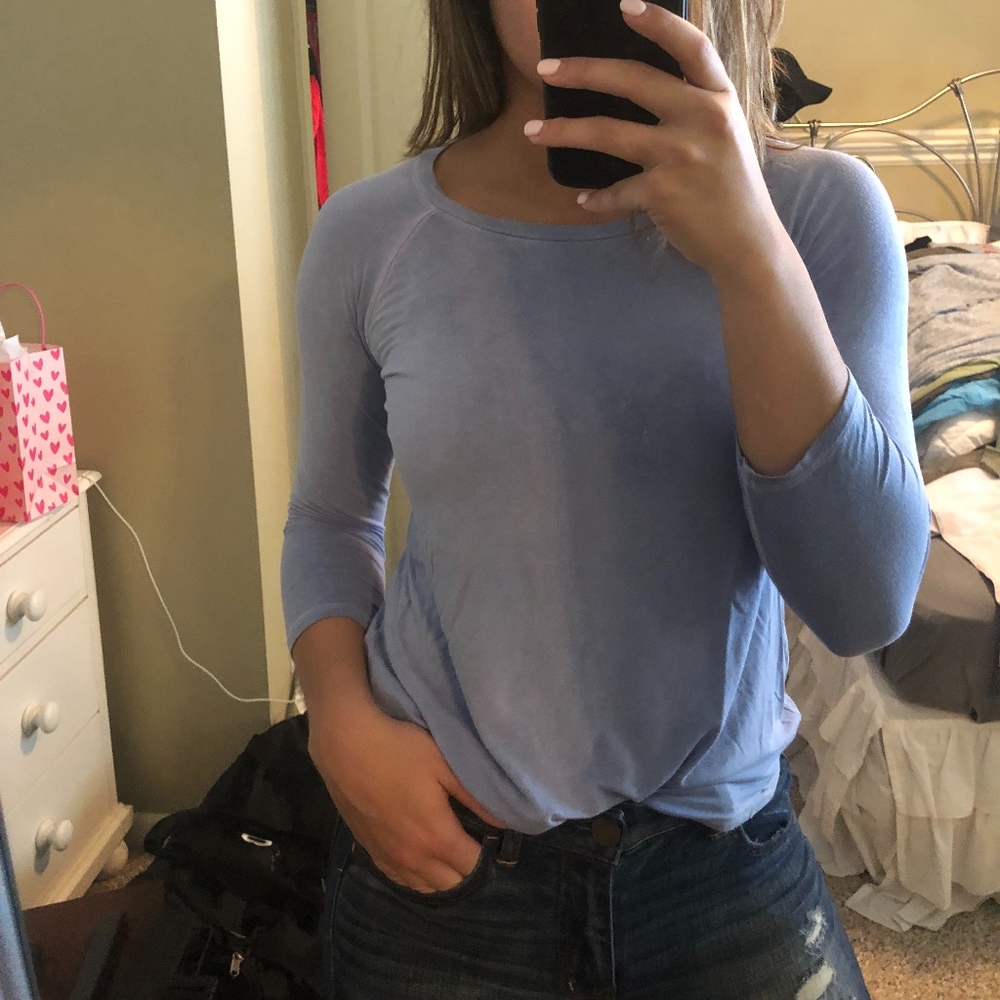 Long Sleeve Blue T